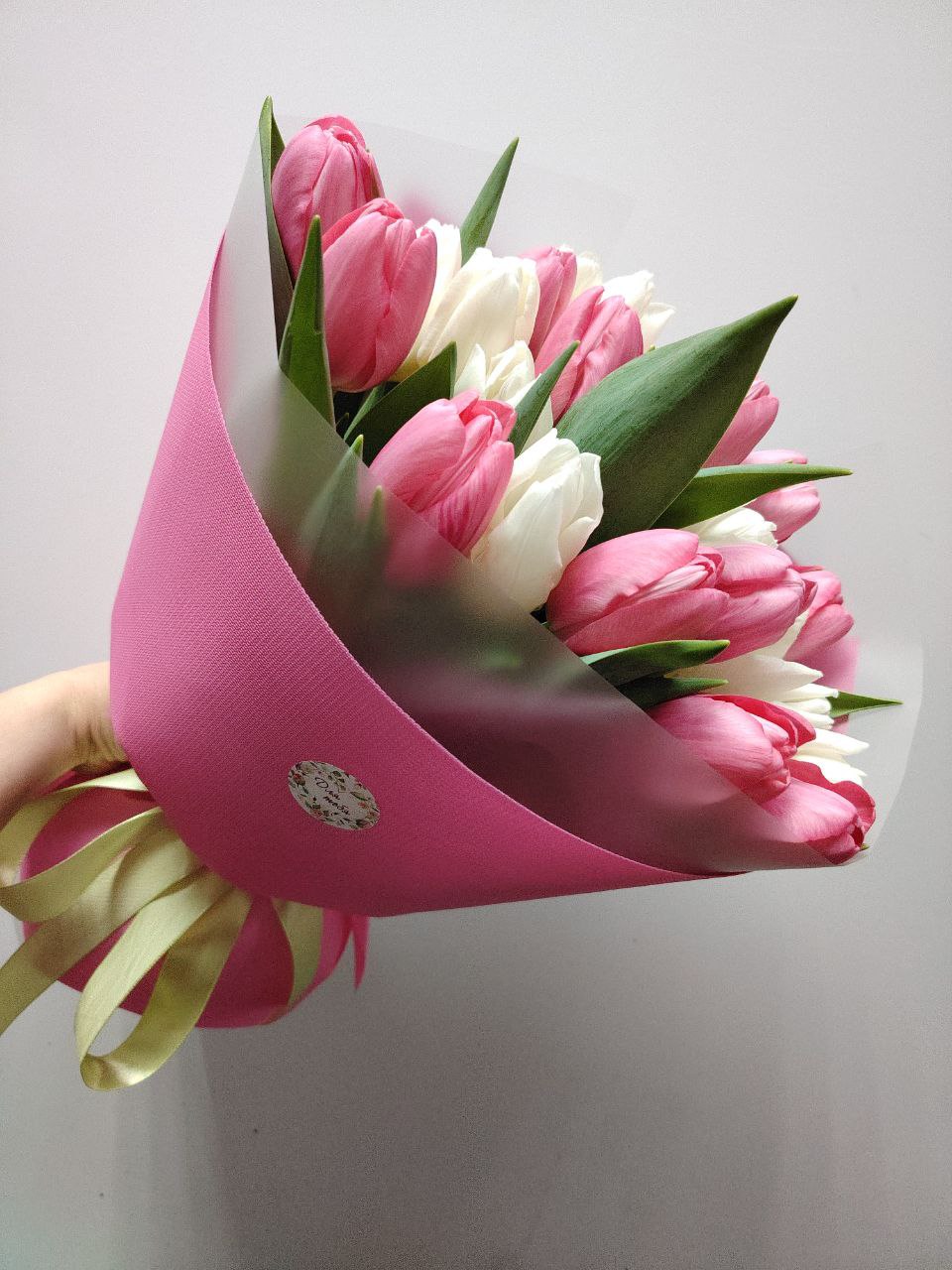 Букет тюльпанов микс "Нежные оттенки" 